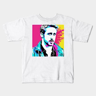 Ryan Gosling vector art fan works graphic design by ironpalette Kids T-Shirt